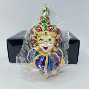 Christopher Radko Merry Masquerade Ornament Harlequin NOLA Festive NIB Retired